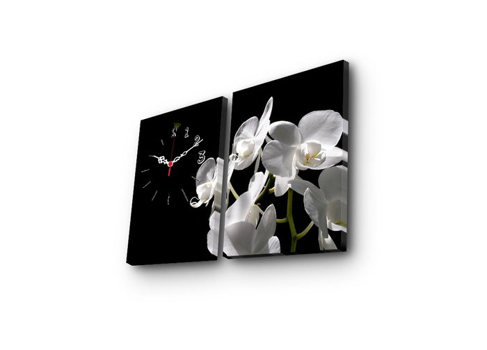 Wallity Set de 2 Relojes de Pared Decorativos de Lienzo Multicolor Wallity Set de 2 Relojes de Pared Decorativos de Lienzo Multicolor